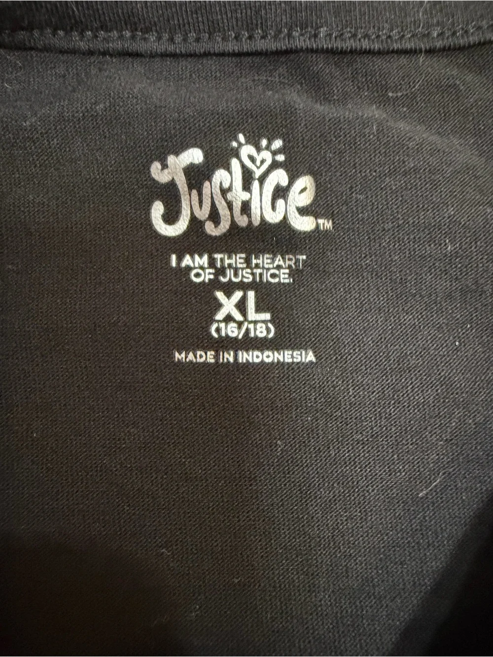 Justice Girls XL 16/18 Be Kind Always Rainbow Graphic Black Glitter Tank Top